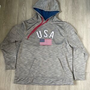 Gray USA Flag Hoodie for Men